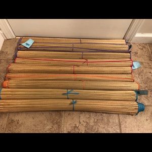 Straw beach mats used decent condition. Some wear